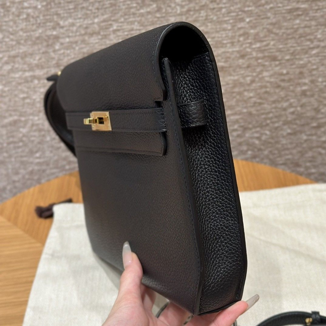 Hermès Kelly Depeches Togo Black 25cm