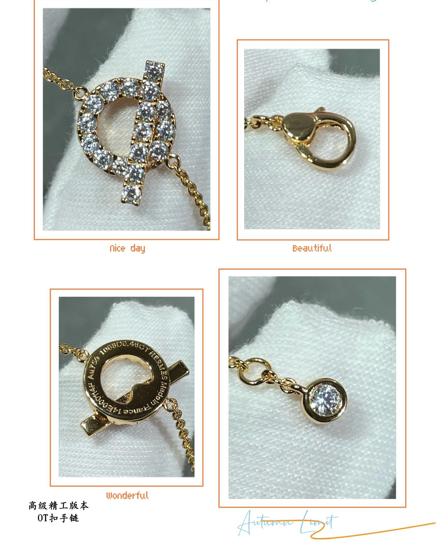 h**mes ot clasp fully Di*m*nd-encrusted bracelet