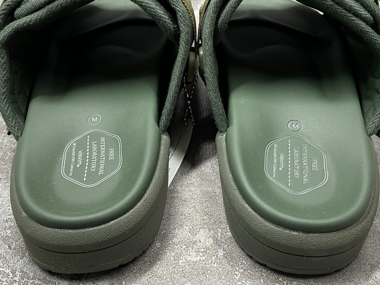 Visvim Christo Sandal Slipper Green