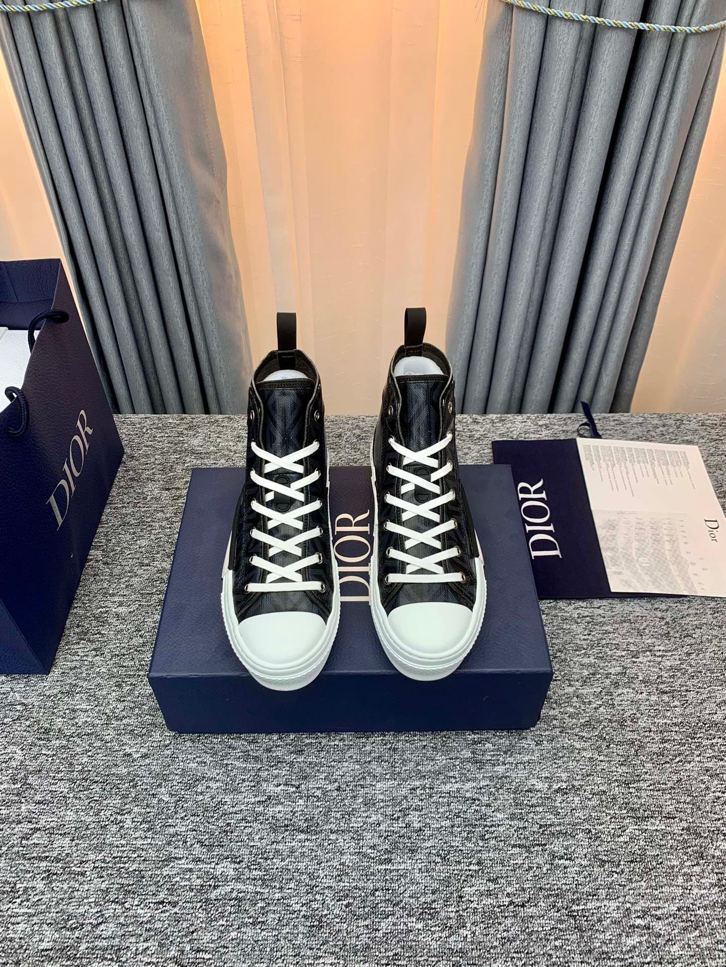 d*or b23 high top black cd Di*m*nd