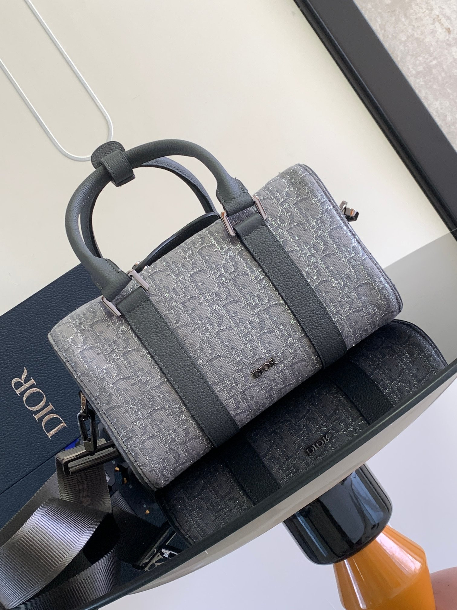 D*or lingot bag gray 26 x 16 x 14.5 cm