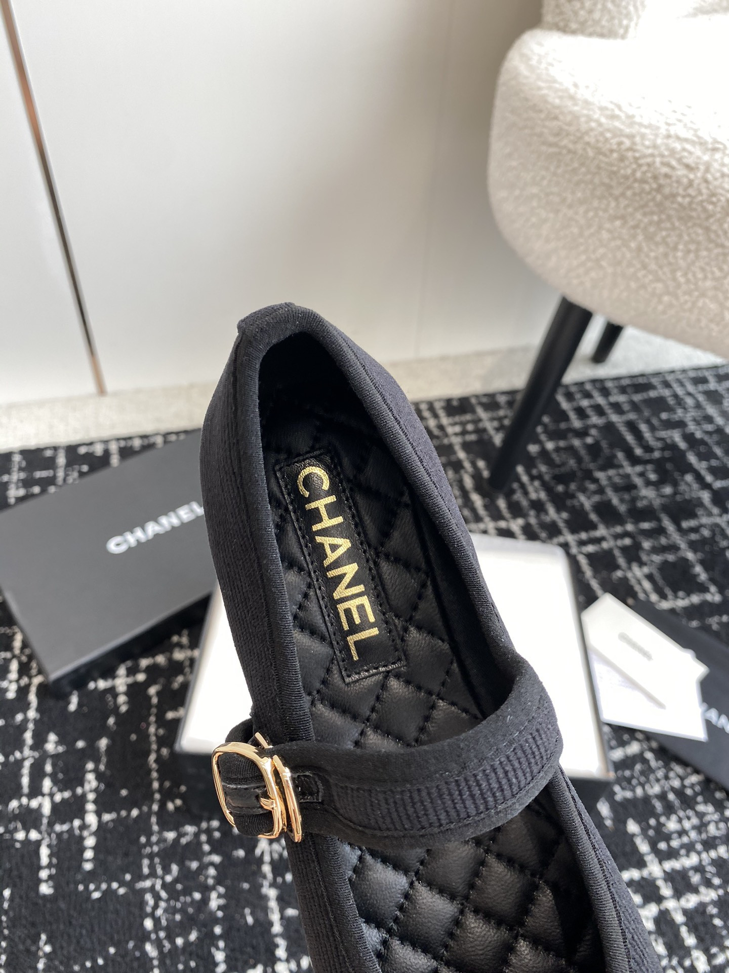 ua Ch*el mary janes cotton & silk